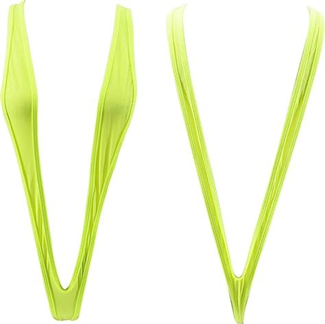 sling shot bikini|SHEERYLO Slingshot Bikini for Women Chartreuse .